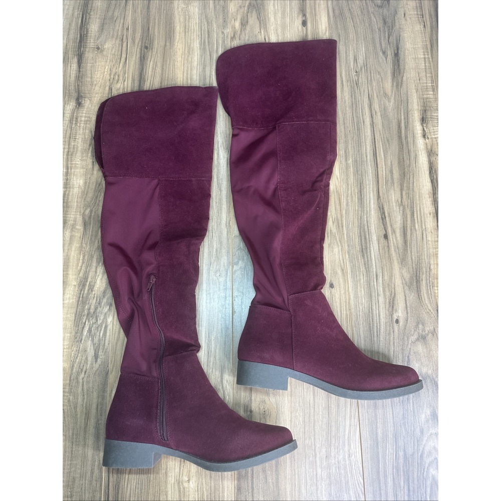 Shoe Dazzle Burgundy Ankle Boots